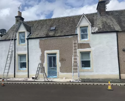 external house before